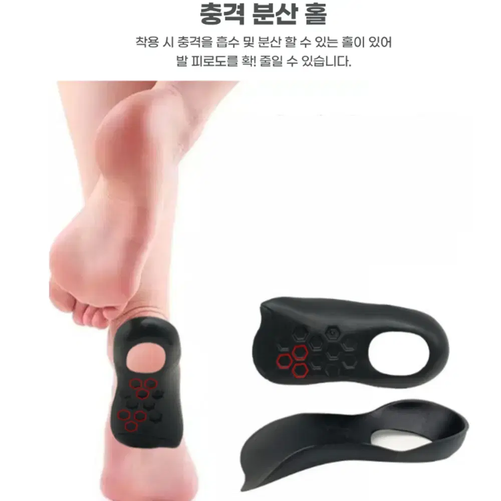 [L/2cm] 1+1 푹신 발 뒷꿈치 깔창 / 기능성 교정 통증 패드