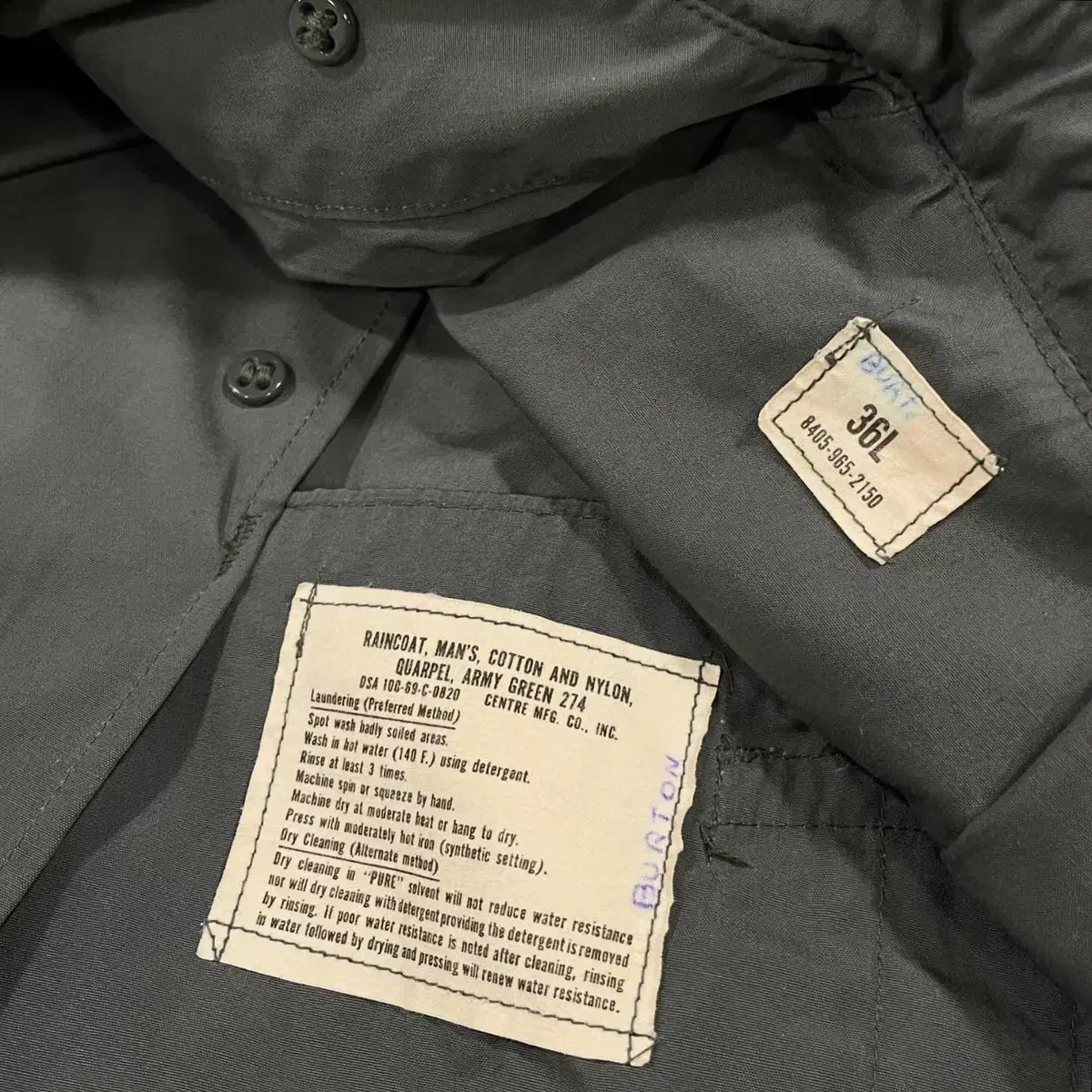 M-L) US Army Quarpel Raincoat 미군 야상 코트