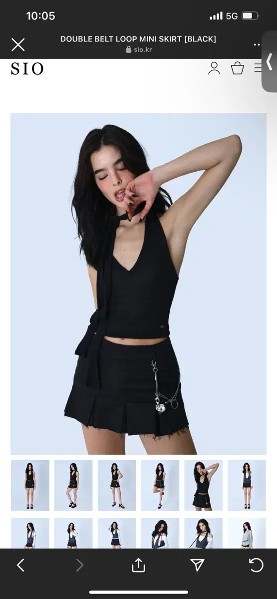 DOUBLE BELT LOOP MINI SKIRT 시오 미니스커트