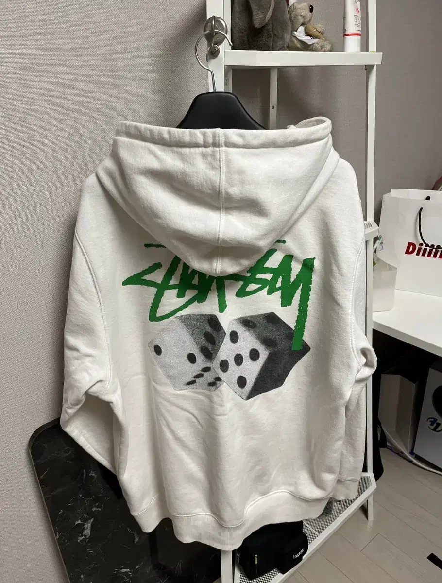 Stussy Roll the Dice Hoodie White