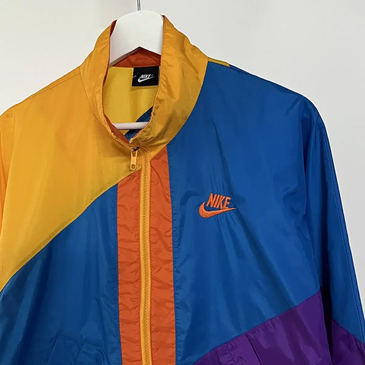 NIKE nylon 100% color block windbreaker