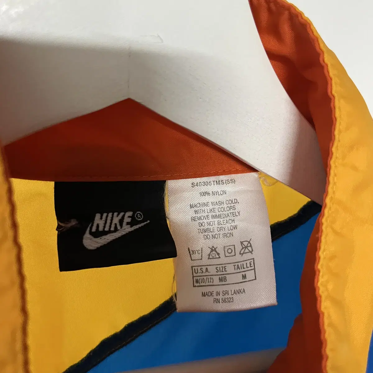 NIKE nylon 100% color block windbreaker