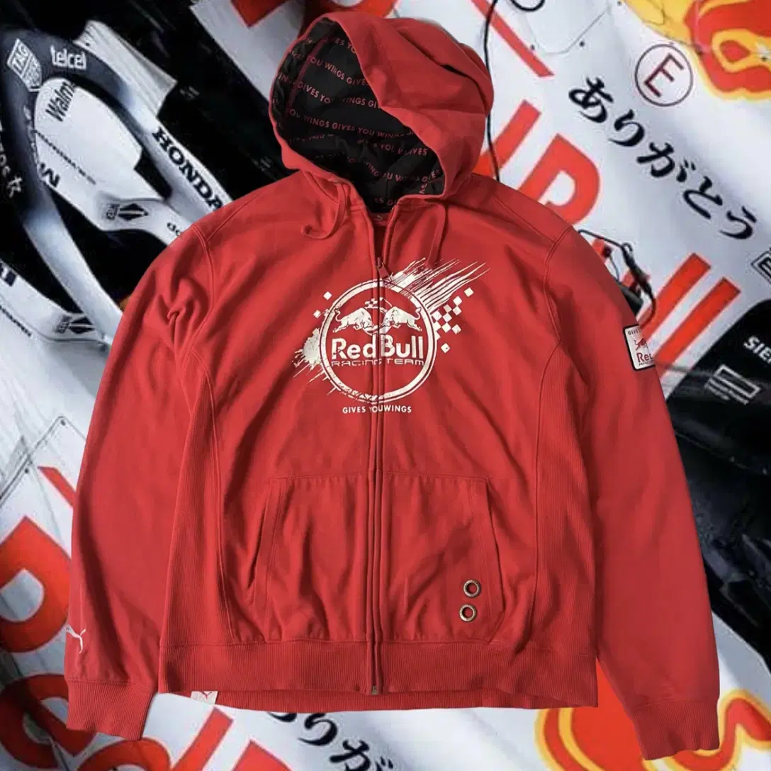 PUMA red-bull hoodie zip up