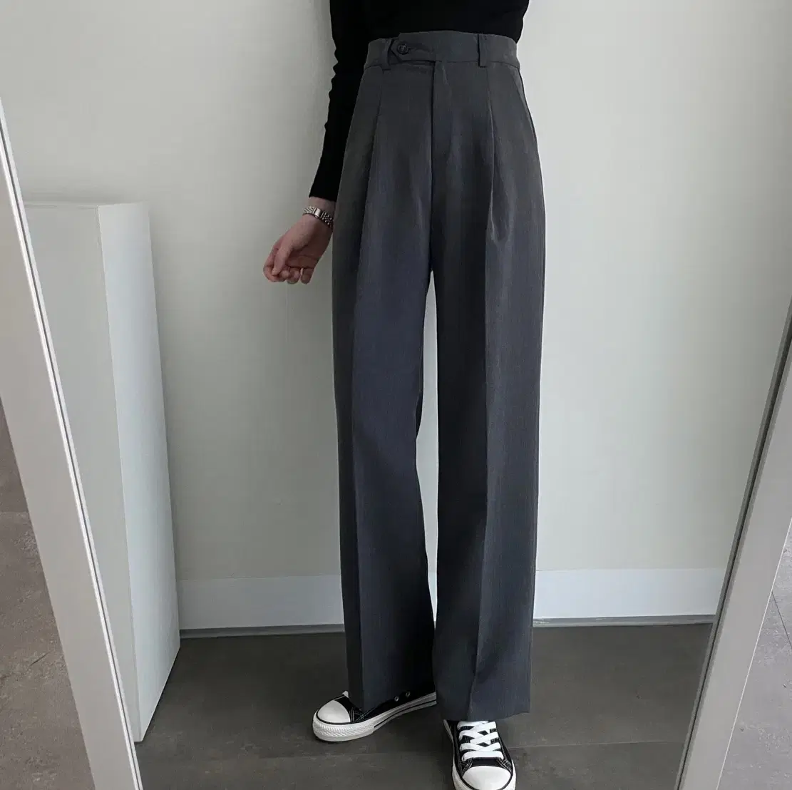 Abby Brandy High Waisted Charcoal Slacks