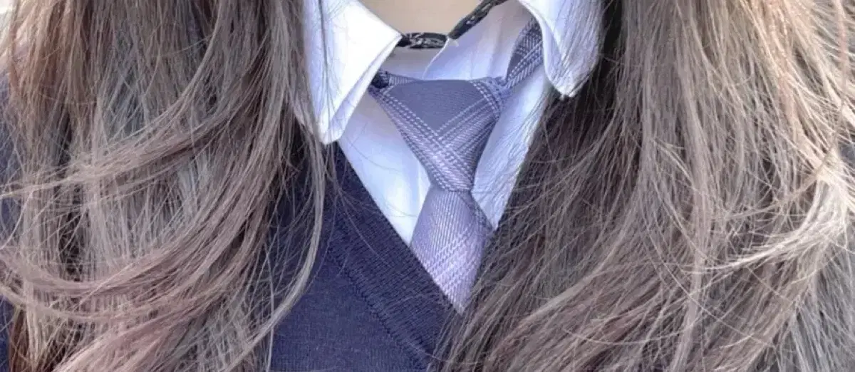 Purple Tie School Look Cosplay