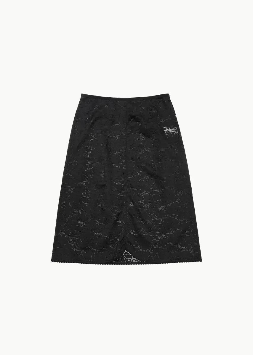 Birrot rose lace skirt in black