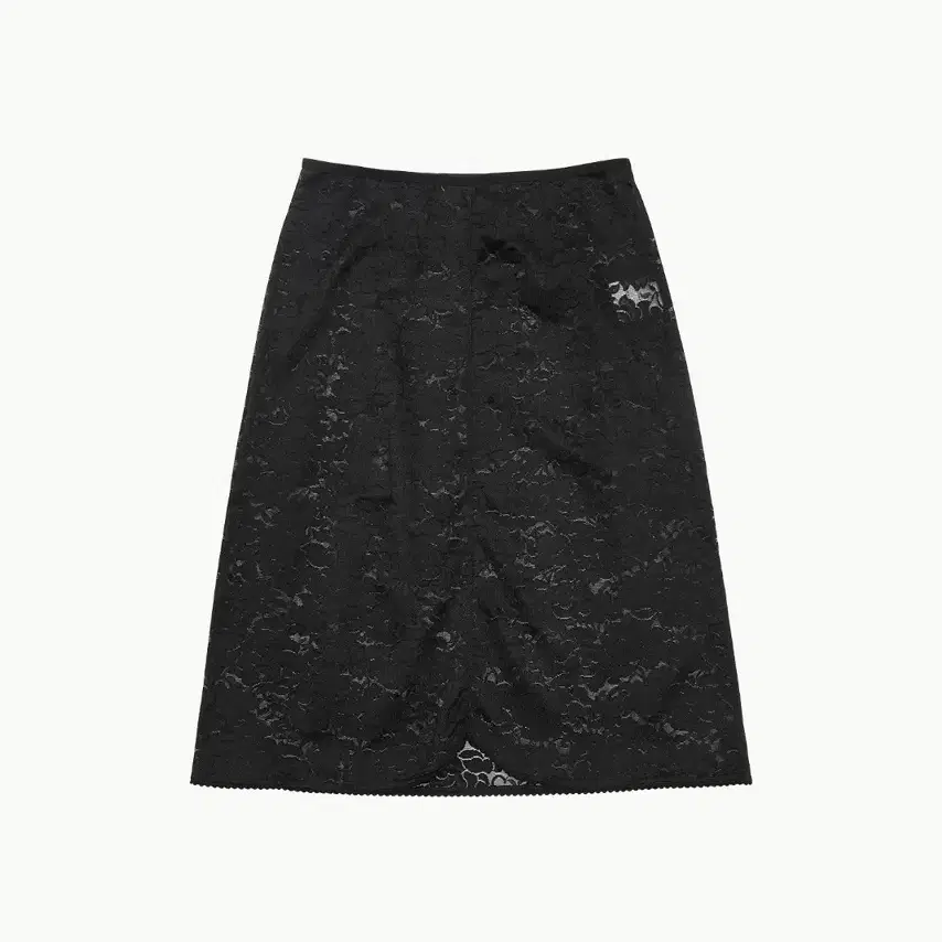 Birrot rose lace skirt in black