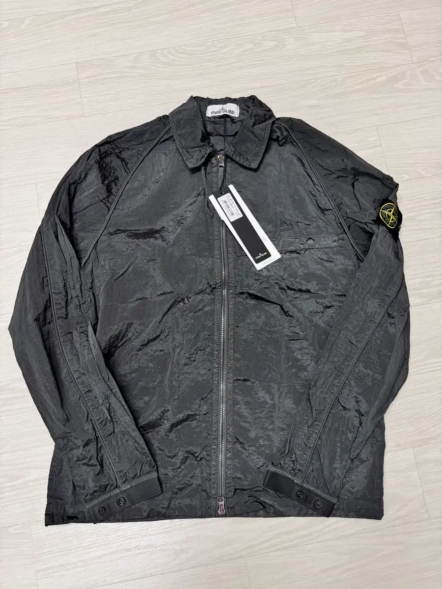 [M] Stone Island 22ss Dark Gray Nylon and Metal Overshirt