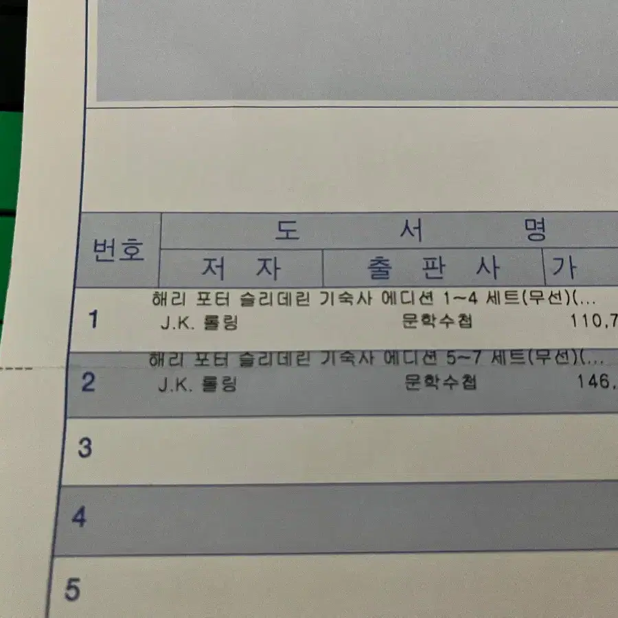 해리포터 슬리데린기숙사 가격인하 에디션 책 도서 소장본 전권 부록포함