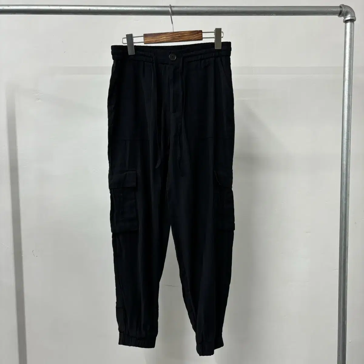 ZARA Black banded cargo jogger pants Quick sale