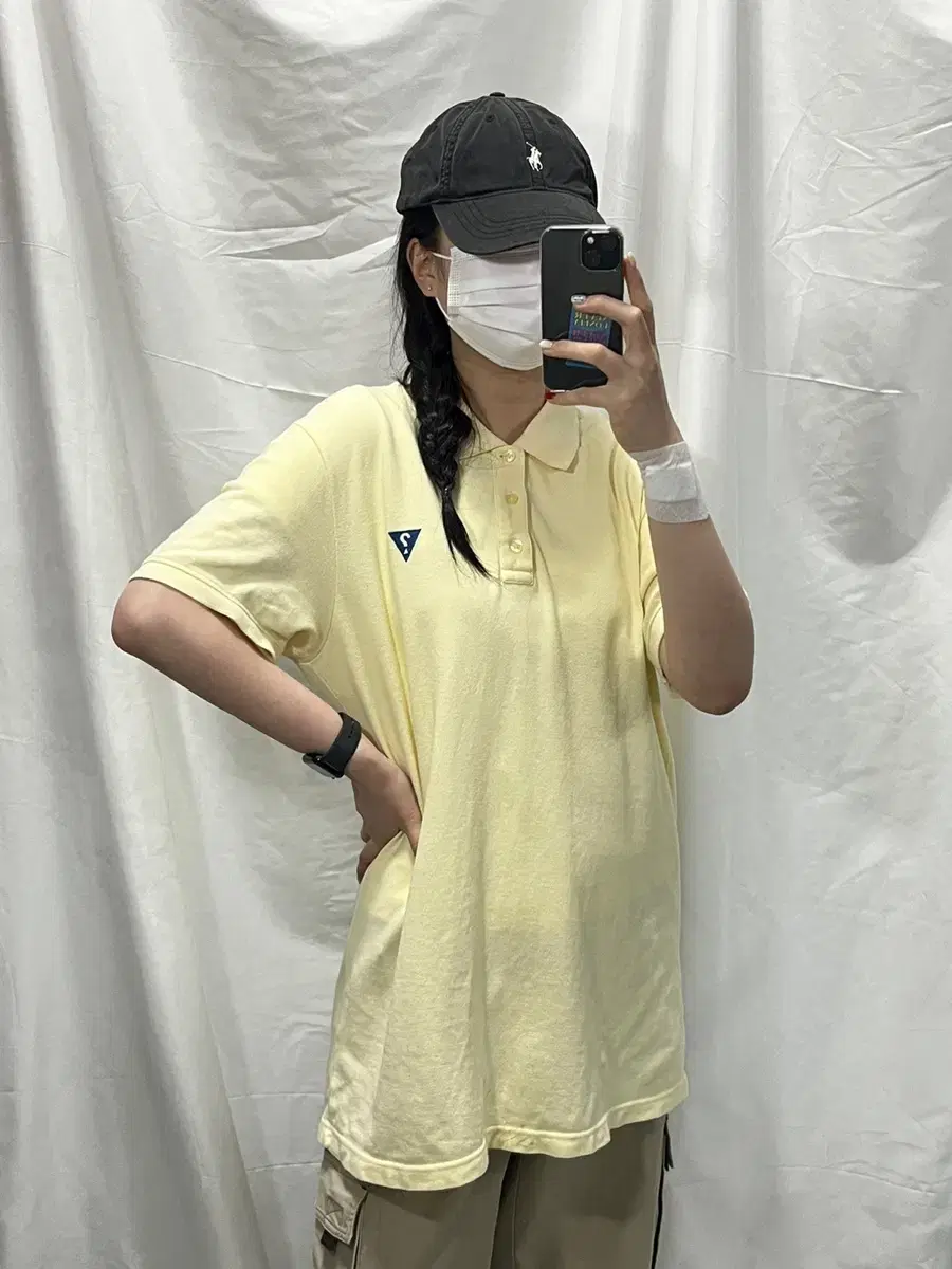 Geth light yellow short sleeve karati L