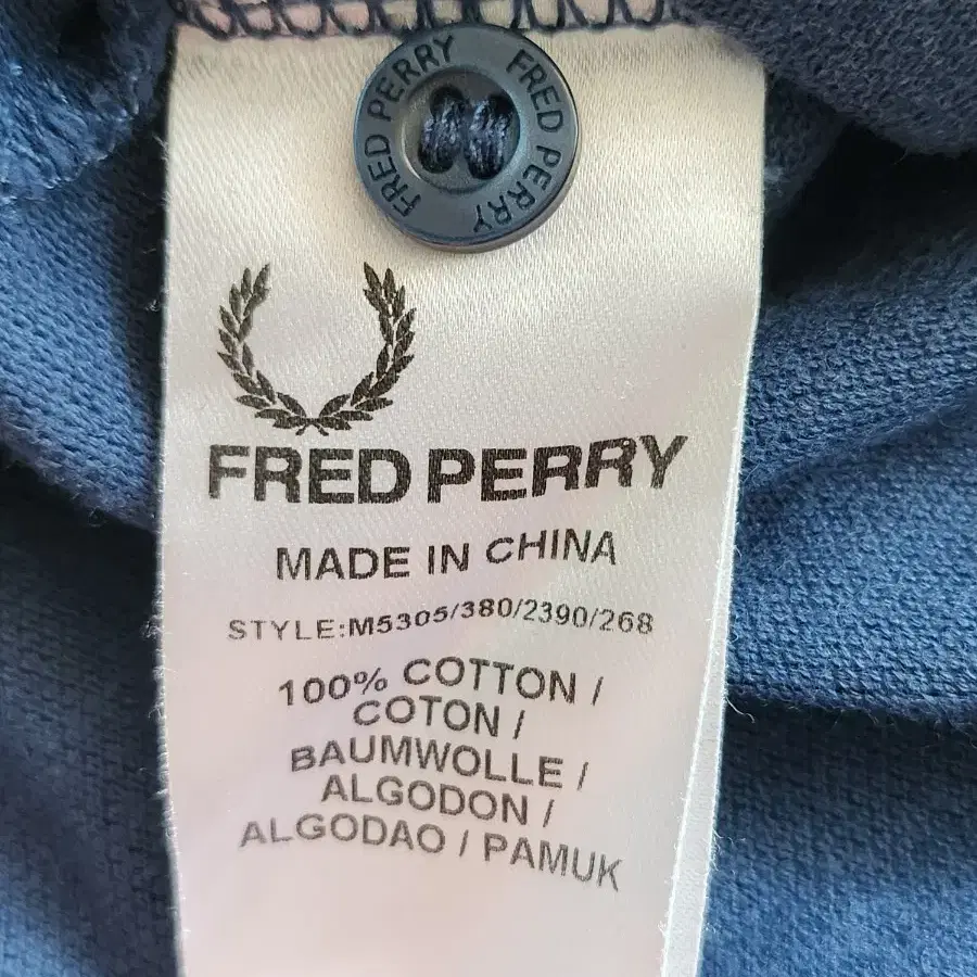 프레드 페리 Fred Perry 남성 폴로티 다크 블루 사이즈 M