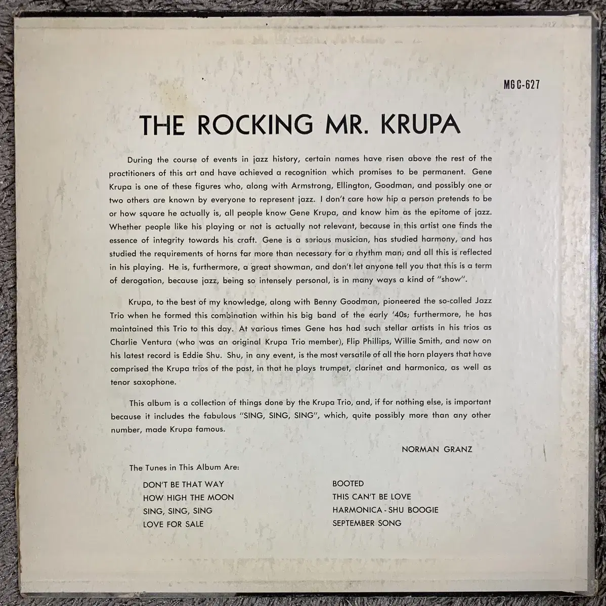 gene krupa LP us초반