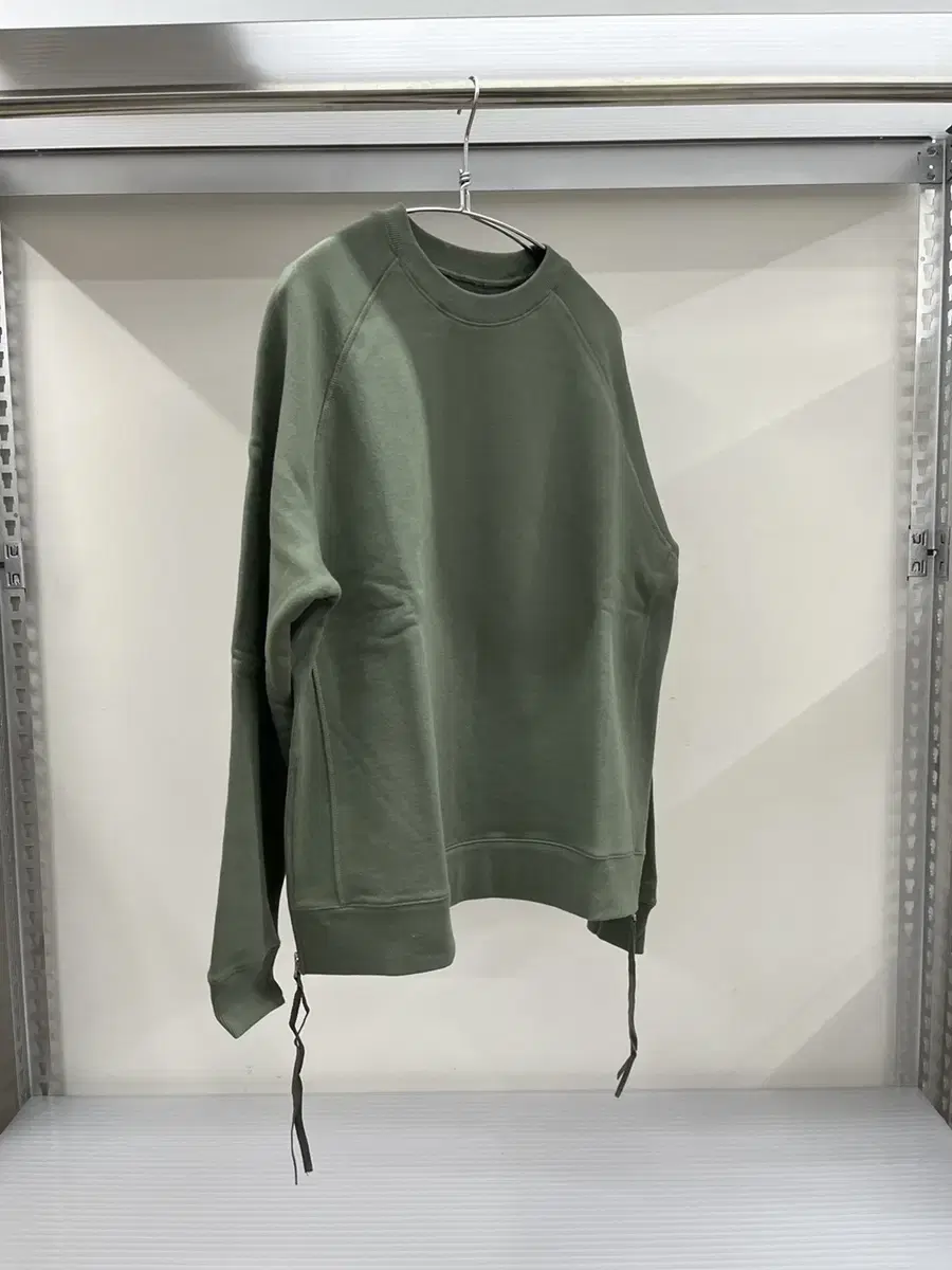 유스 - Side Zip-Up Sweatshirt (Green)