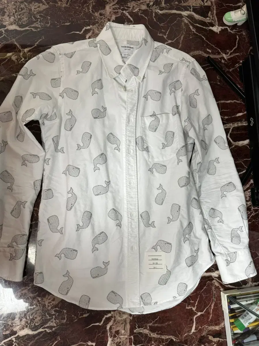 thom browne genuine limited edition oxford whale embroidered shirt department store version for sale!!!