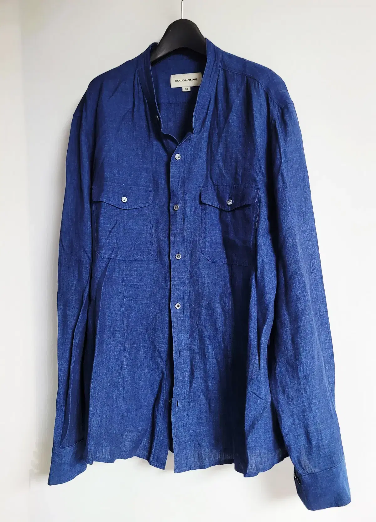 Solid Homme bloo Linen Shirt Men50 Paul948