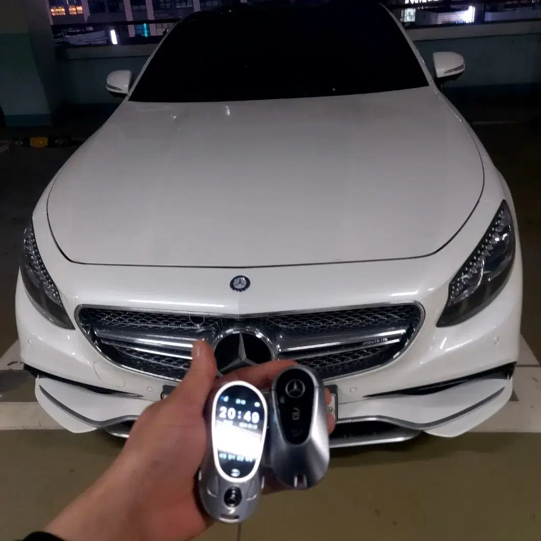 벤츠 S63 AMG 구형 스마트키를 신형 고화질 LCD 디지털키 개조