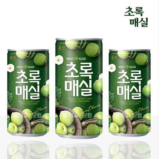 무료배송-웅진 초록매실 180ml 90캔(30캔 3개) 매실 음료