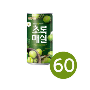 무료배송-웅진 초록매실 180ml 60캔(30+30) 매실 음료