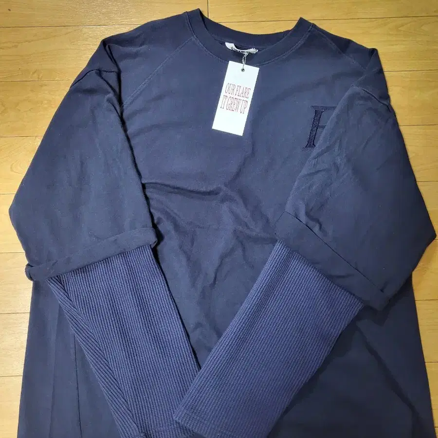 etce E WAFFLE LAYERED LONG SLEEVE (NAVY)