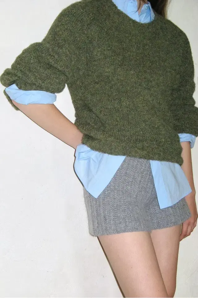 시눈 sinoon 앙고라 니트 쇼츠 Angora Knit Shorts