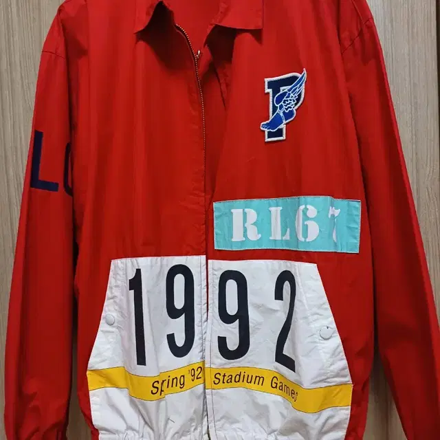 원판 1992 년 폴로 스타디움 윙 자켓 polo 1992 블루종