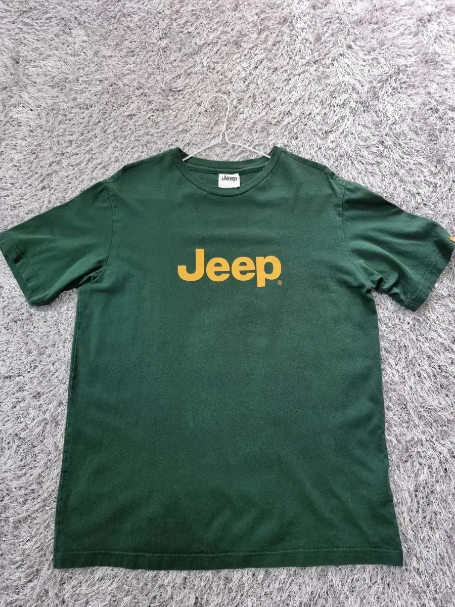 [100] JEEP Short Sleeve T-shirt Middle Printed Logo Short Sleeve Tee Green