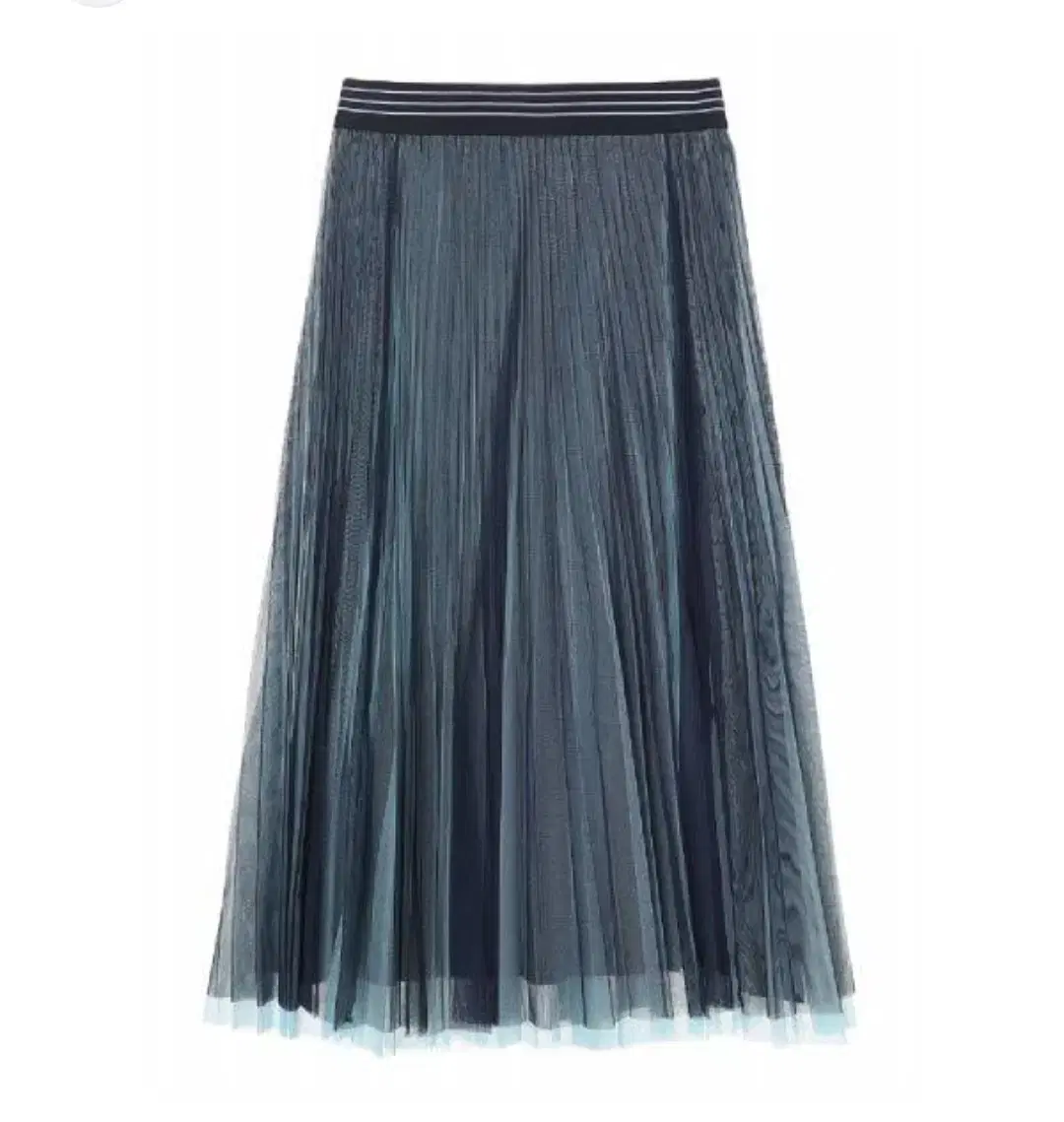 Oversized Layered Banded Pleated Skirt