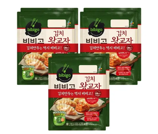 [무료배송] 비비고 김치왕교자 420G 6개 김치만두 대용량