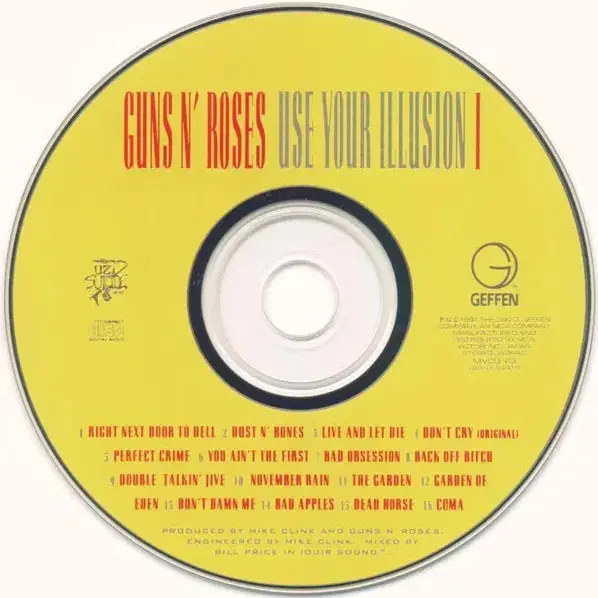 Guns N' Roses - Use Your I (CD) 일본반 NM-