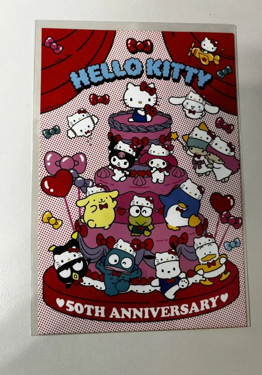 Hello Kitty San Rio 50th Anniversary popup store postcard Visit for pre-order benefits