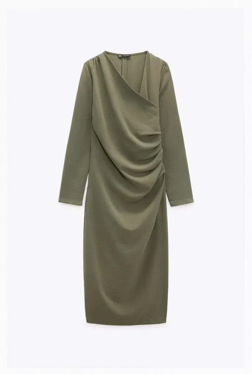 new arrivals zara draped shirred wrap long one piece