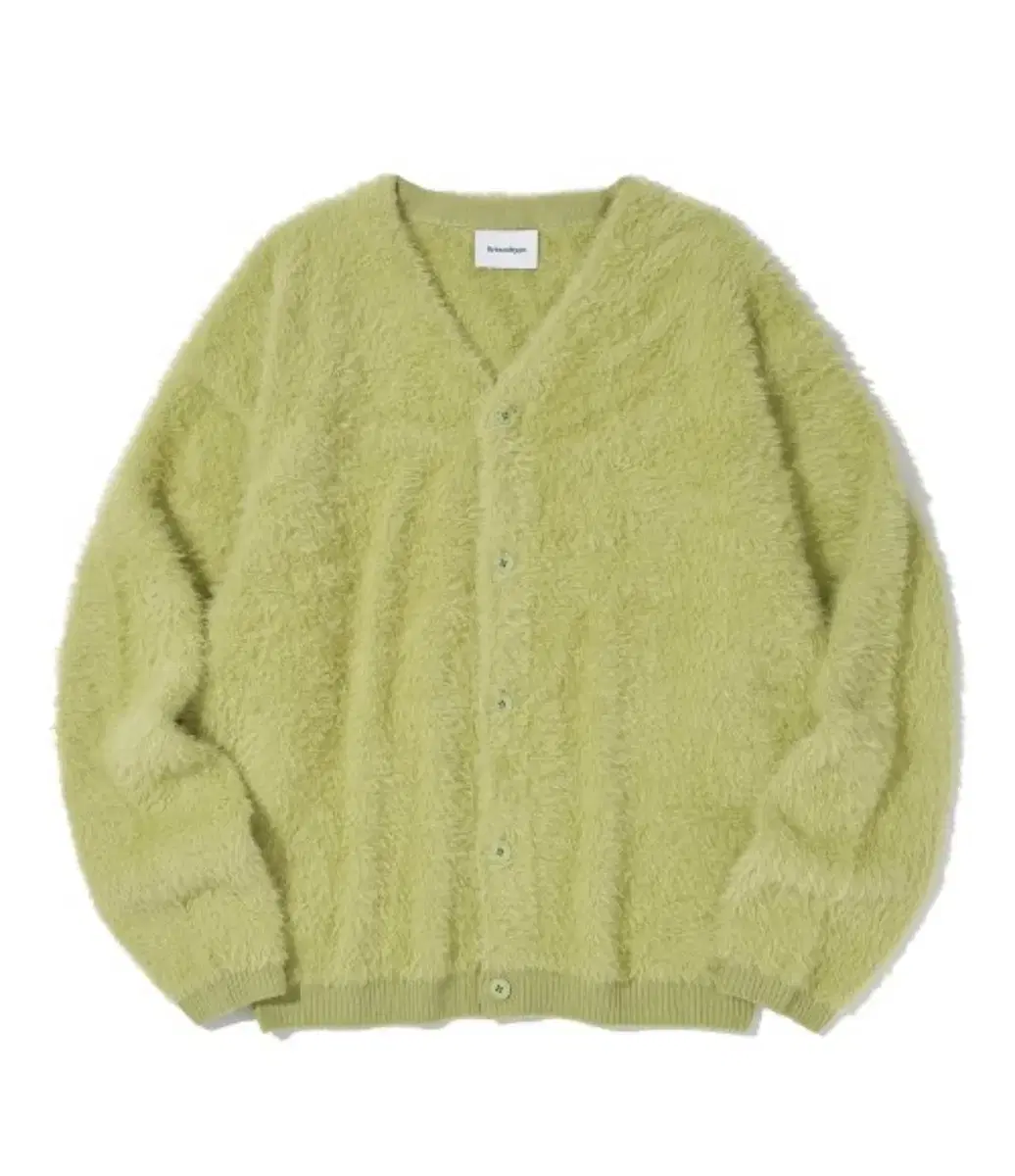 Urban Type Hairy Knit Cardigan Lime (M)