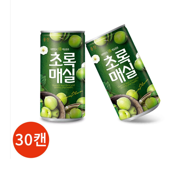 무료배송-웅진 초록매실 180ml 30캔 매실 음료