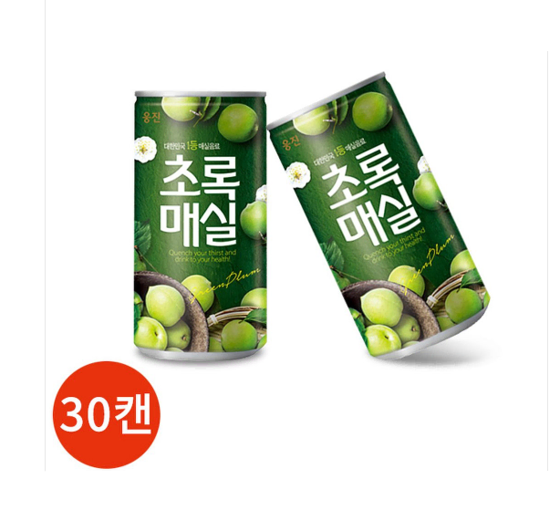 무료배송-웅진 초록매실 180ml 30캔 매실 음료