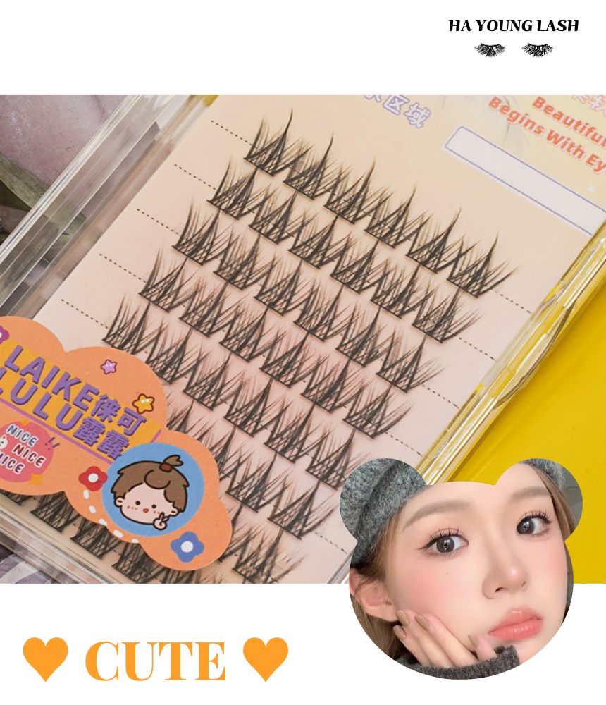 가닥속눈썹 11-13mm 인형속눈썹 doll 아이돌속눈썹