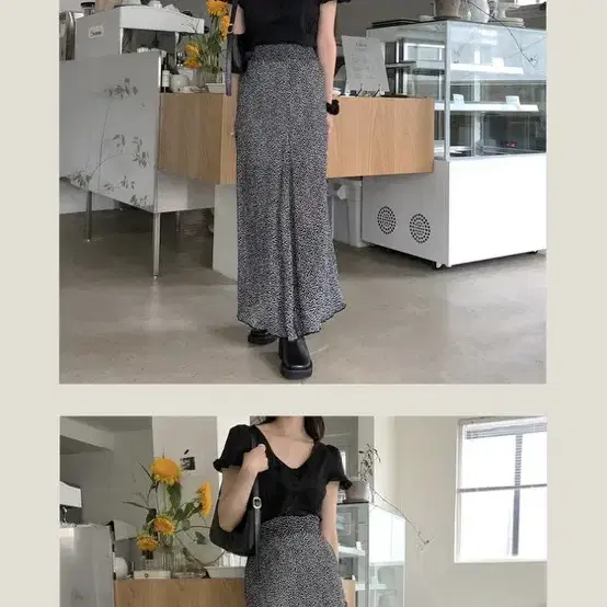 데일리마켓 kitty flower long skirt