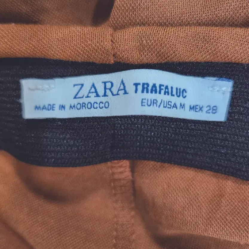 자라트라파슈(ZARA TRAFALUC) 레드 브라운 롱 와이드 슬랙스