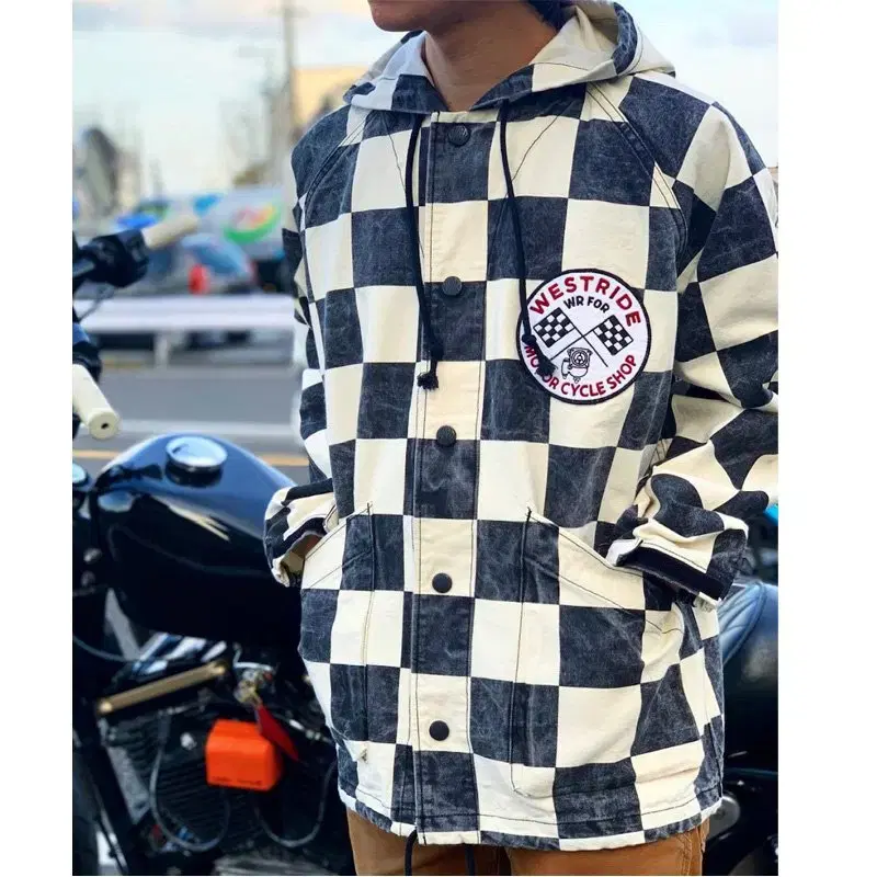 [42] WEST RIDE CHECKER HOODIE