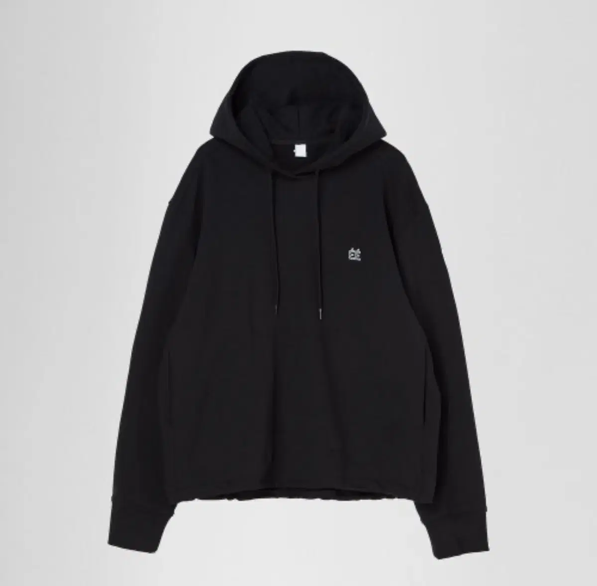 누마레 EE 후드 LOGO HOODED SWEATSHIRTS BLACK