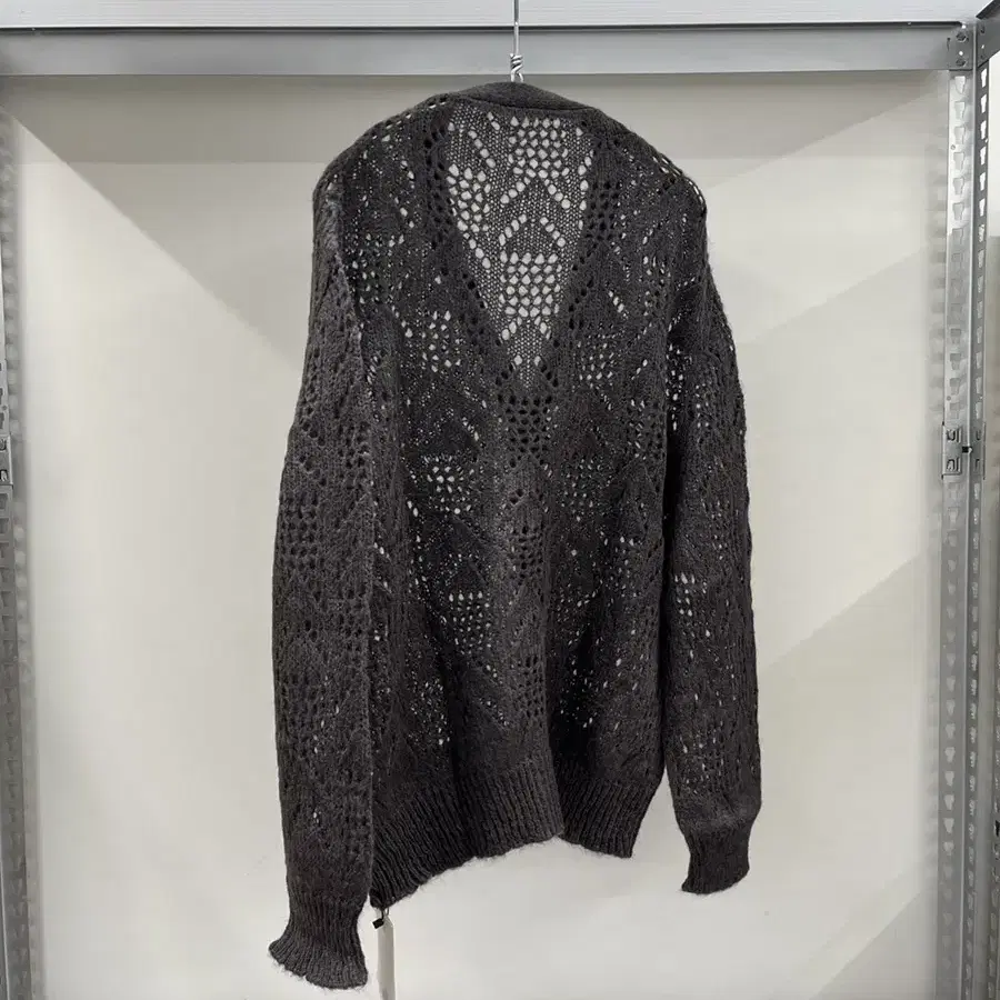 유스 - Meshed Mohair Cardigan (Brown)