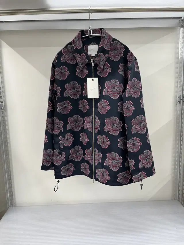 유스 - Zip Up Collar Jacket (Navy Flower)