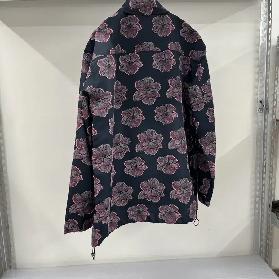 유스 - Zip Up Collar Jacket (Navy Flower)