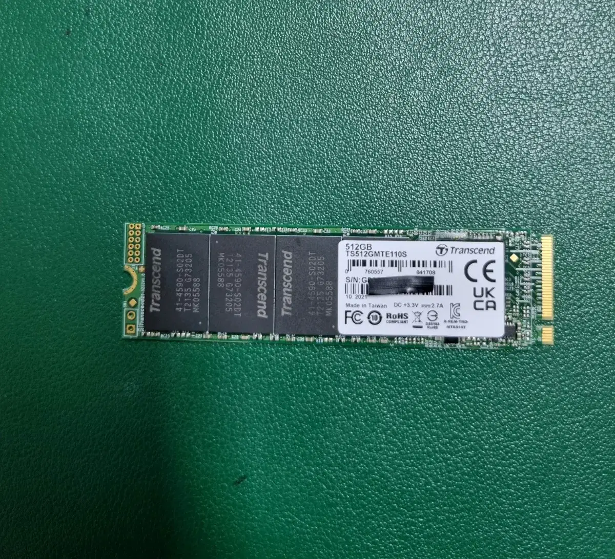 중고 TS512GMTE110S 512GB Nvme 팝니다