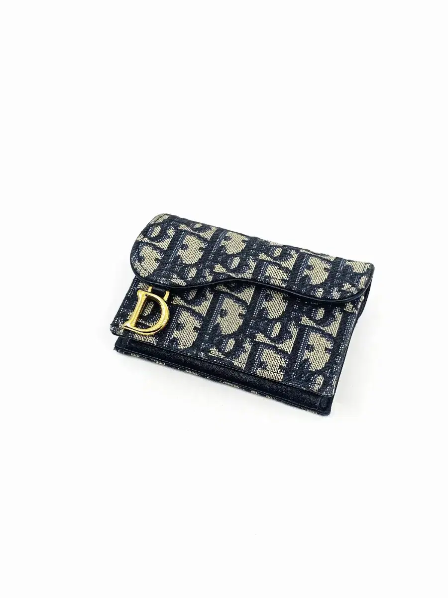 (Brand New) Dior Oblique Saddle Wallet Card Holder Bifold Wallet Card Holder Stopper