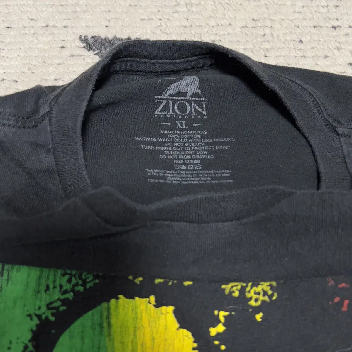 VTG ZION 시온 밥말리 프린팅 티셔츠