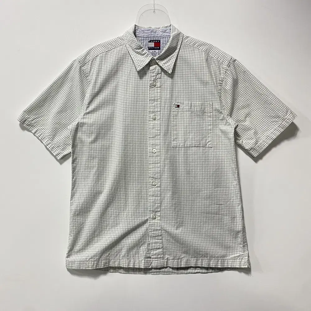 Tommy Hilfiger Window Gingham Check Short Sleeve Shirt L 24042304