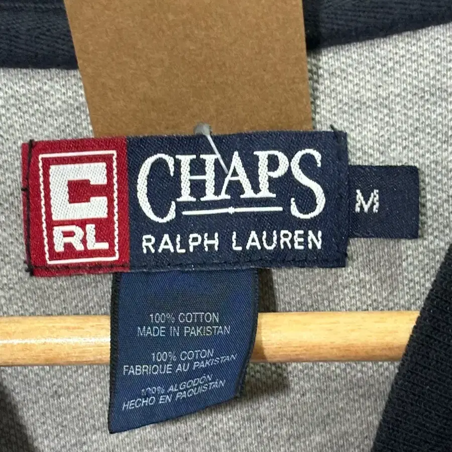 Chaps Ralph Lauren 배색 네이비 반팔(팔 선 포인트) M