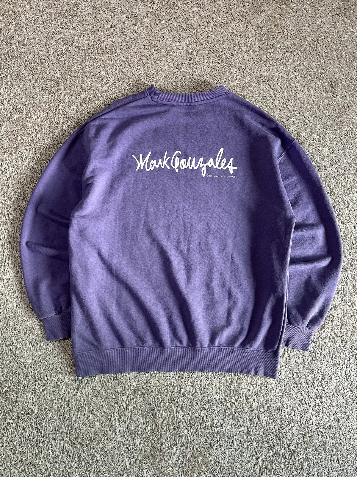 [L] MARK GONZALES MARK GONZALES Back Logo Man to Man Purple