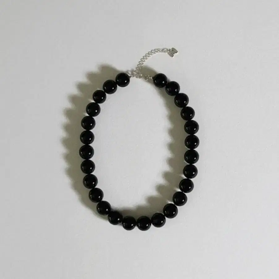 BORNETE Natural onyx pearl necklace 본에뜨